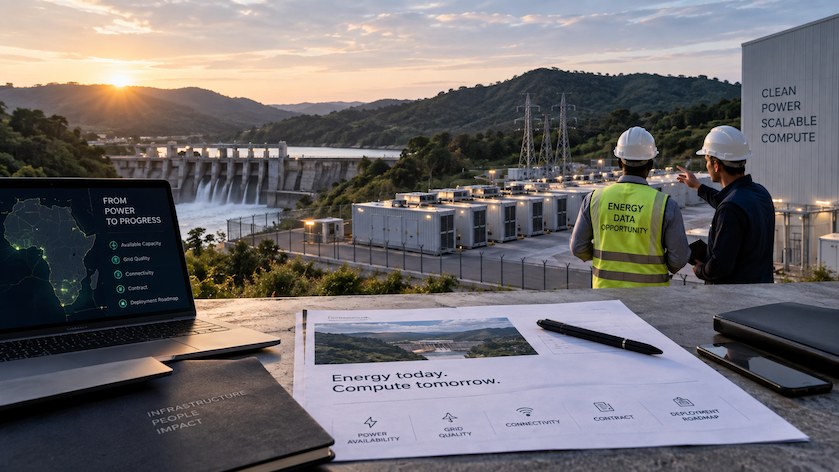 Compute infrastructure powered by available hydropower